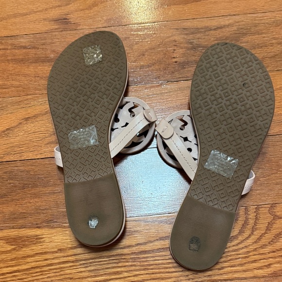 Tory Burch Miller Sandals in blush pink and silver logo Crystal jewels - Picture 3 of 7
